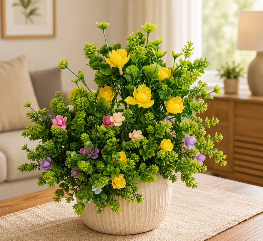 H Mini Buquê Flor c/ 5 Galhos cada 32 cm 5 opções de cores MS479 Pac c/ 12 UN, Colocar No Carrinho Múltiplos Do Pac.