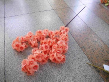 H Flor Artificial Salmão Imperial c/ 108 Flores 95 cm