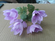 H Flor Artificial Purple Berries c/ 5 Flores + 3 Folhas 32 cm MS412