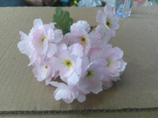 H Flor Artificial Olivia White c/ 15 Flores + 3 Folhas 29 cm MS432