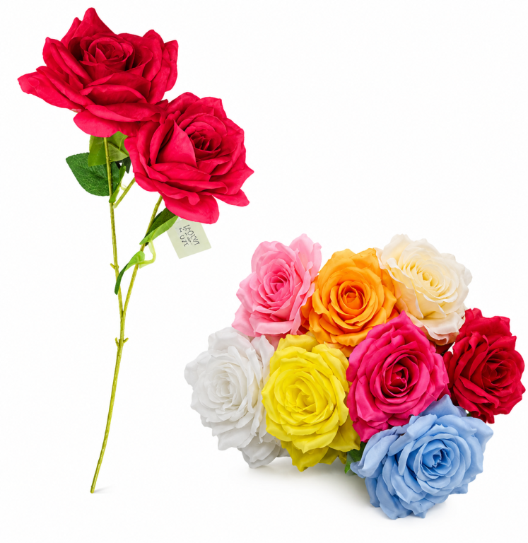H Mini Buquê Rosa c/ 2 Galhos cada 60 cm MS449 Pac c/ 12 UN, Colocar No Carrinho Múltiplos Do Pac.