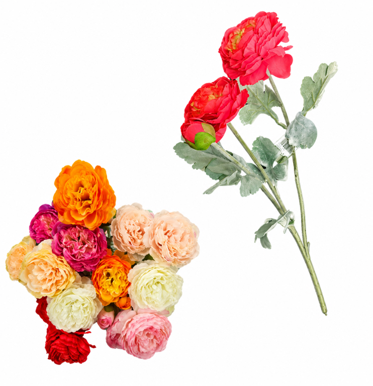 H Mini Buquê Rosa c/ 3 Galhos cada 50 cm MS459 Pac c/ 12 UN, Colocar No Carrinho Múltiplos Do Pac.