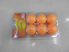 G Kit Bolinha de PingPong Laranja c/ 6 un 4 cm MS635