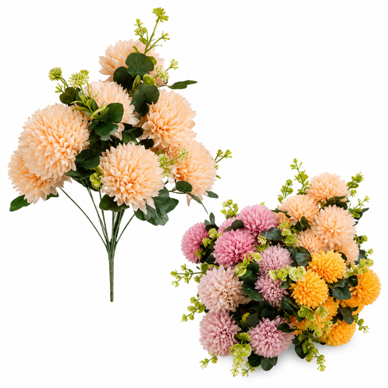 H Mini Buquê Cravo c/ 12 Flores 12 Folhas 6 Gramas cada 38cm MS501 Pac c/ 12 UN, Colocar No Carrinho Múltiplos Do Pac.