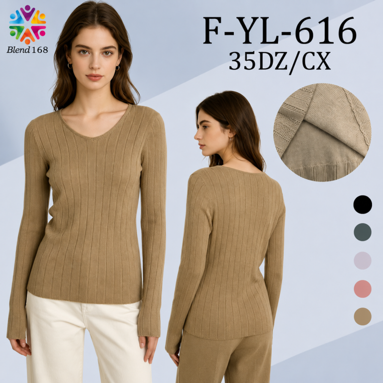 B Blusa Gola Redonda Feminino Canelado F-YL-616 Diversas Corea Pac C/12 UN, Colocar no Carrinho Somente Multiplos do Pac