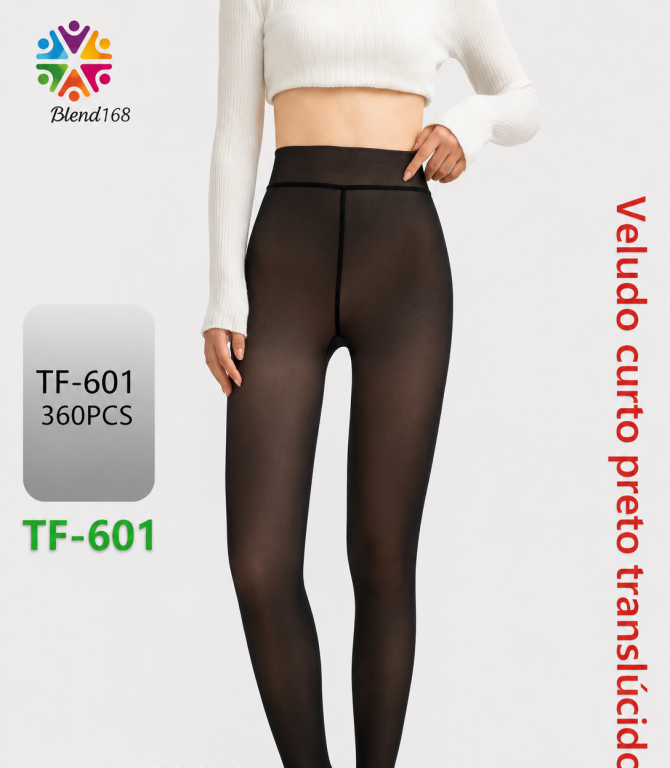 C Meia Calça Térmica Feminina Translúcida TF-601 Pac C/12 UN, Colocar no Carrinho Somente Multiplos do Pac.