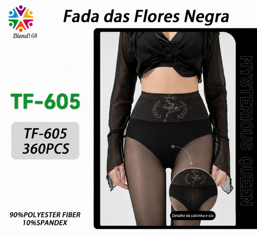 C Meia Calça Térmica Estampada Feminina TF-605 Pac C/12 UN, Colocar no Carrinho Somente Multiplos do Pac.