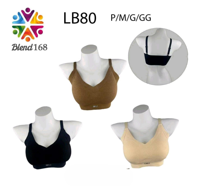 D Top Sutiã Blend Modelo LB80 Diversas Cores Pac C/12 UN, Colocar no Carrinho Somente Multiplos do Pac.