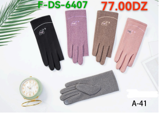 F Luva Feminina Bordada F-DS-6407 Diversas Cores valor Pac C/12 UN, Colocar no Carrinho Somente Multiplos do Pac.