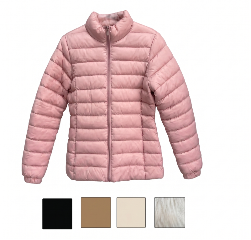 J Jaqueta Puffer Fem Ad 100% Poliester Div Cores CX/35 UN. *Colocar No Carrinho Somente Multiplos Da Caixa*