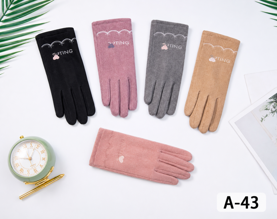F Luva Velvet Touch Feminina F-DS-6017 Diversas Cores Pac C/12, Colocar no Carrinho Somente Multiplos do Pac.
