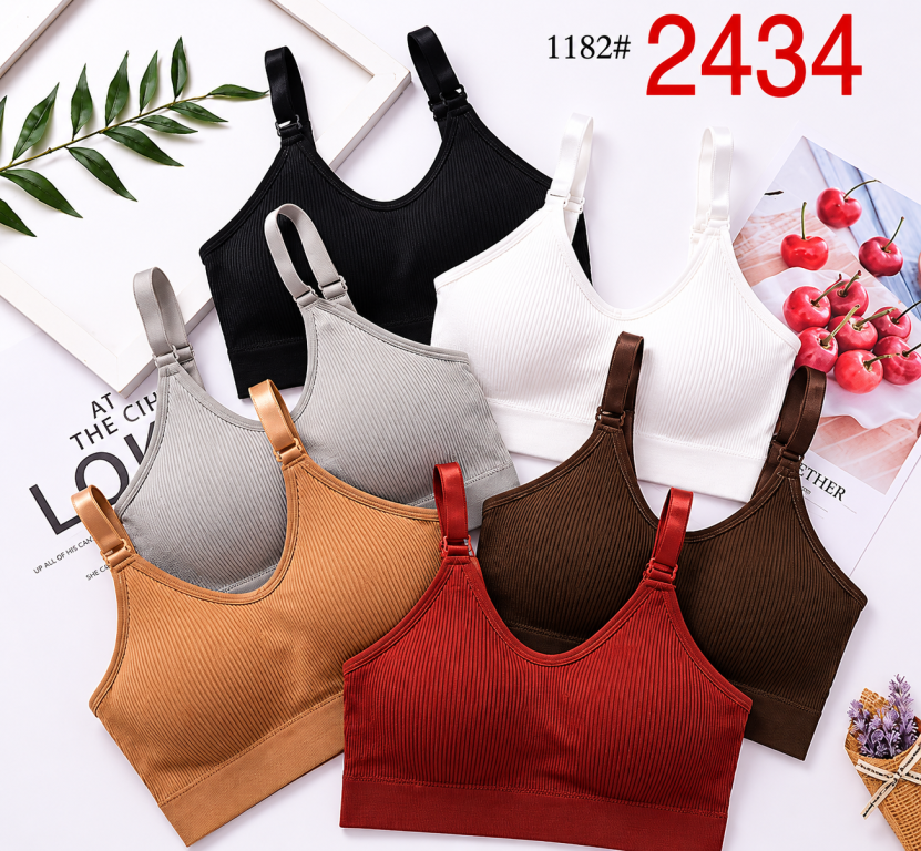 D Top Canelado com Alça Ajustavel Modelo 2434 Diversas Cores Pac C/12 UN, Colocar no Carrinho Somente Multiplos do Pac.