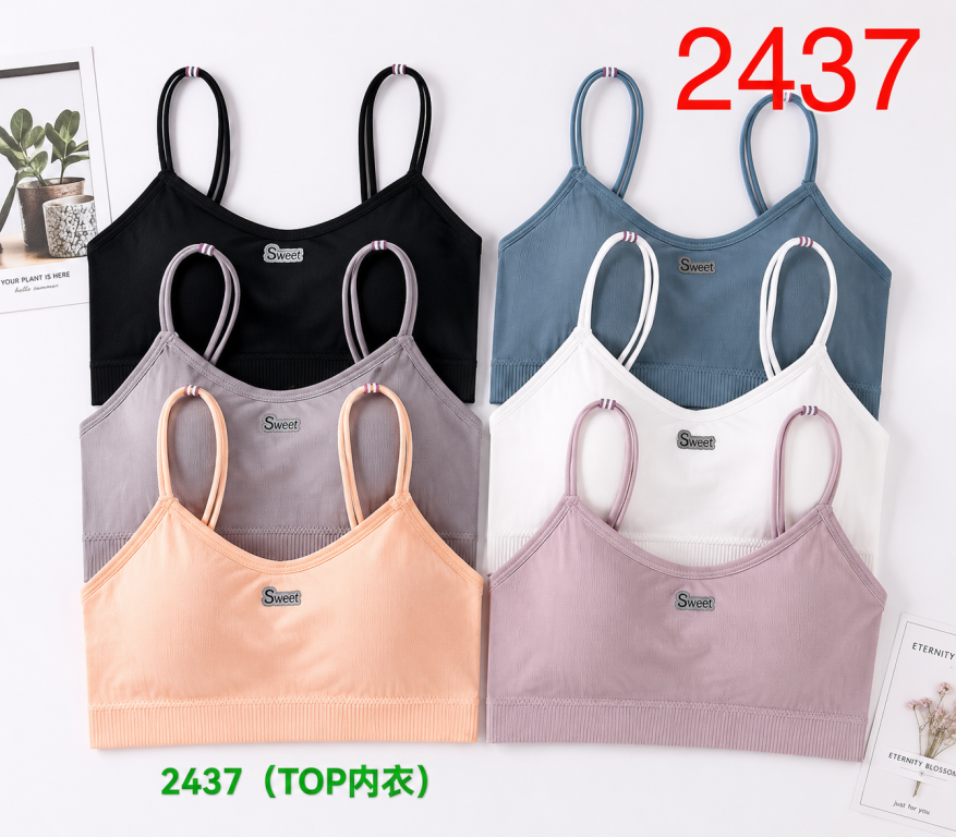 D Top Alça Dupla Modelo 2437 Diversas Cores Pac C/12 UN, Colocar no Carrinho Somente Multiplos do Pac.