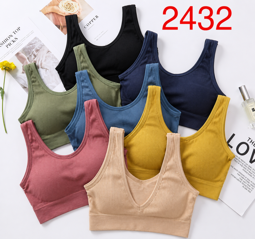 D Top com Costas V Modelo 2432 Diversas Cores Pac C/12 UN, Colocar no Carrinho Somente Multiplos do Pac.
