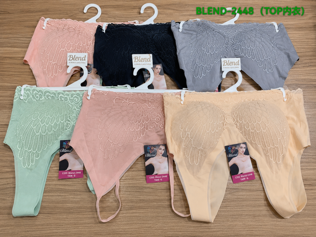D Top com Renda Modelo Blend 2448 Diversas Cores Pac C/12 UN, Colocar no Carrinho Somente Multiplos do Pac.