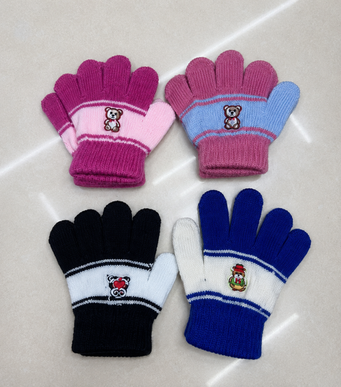 F Luva Infantil Ursinho Winter MS-BS-6447 Diversas Cores Pac C/12, Colocar no Carrinho Somente Multiplos do Pac.