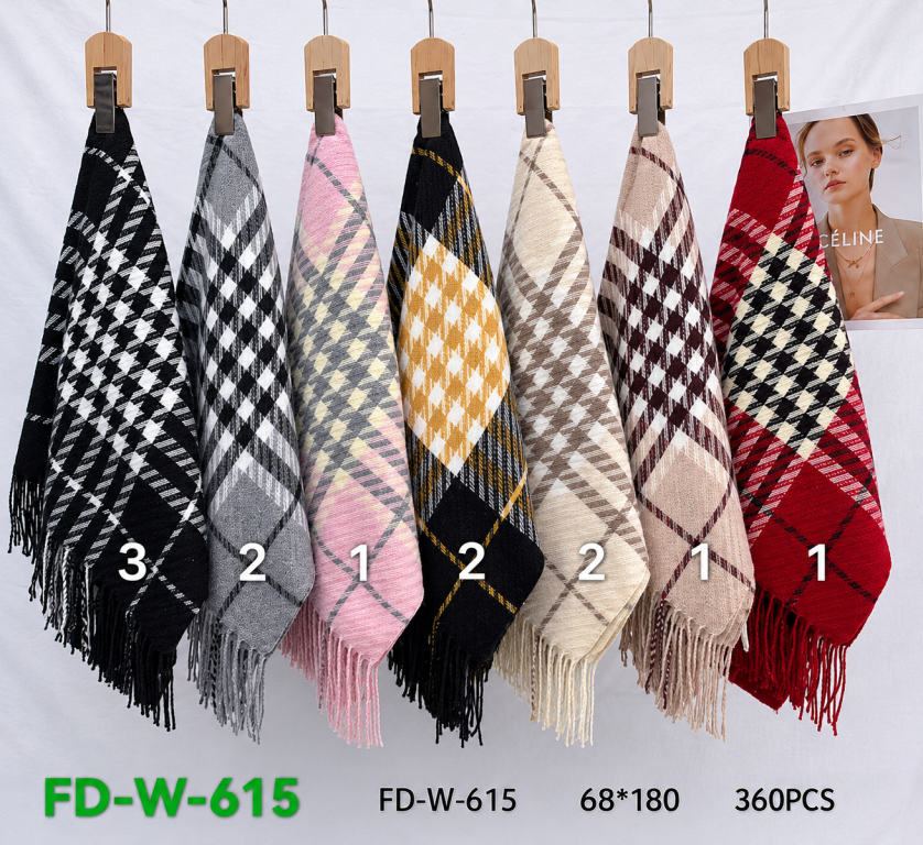 G Cachecol Modelo FD-W-615 Diversas Cores Pac C/12 UN, Colocar no Carrinho Somente Multiplos do Pac.