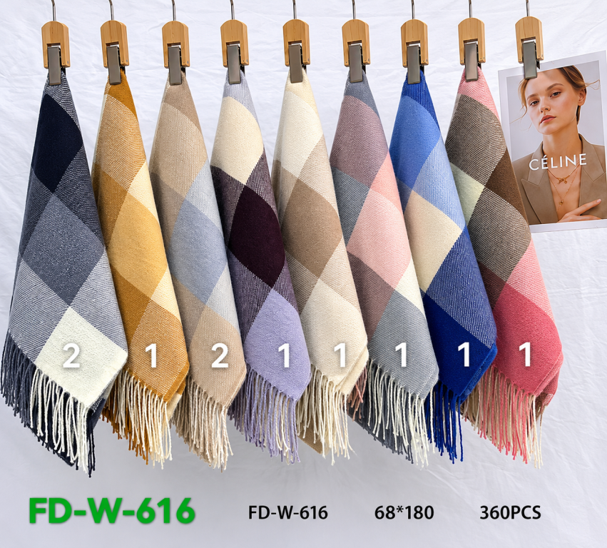 G Cachecol Modelo FD-W-616 Diversas Cores Pac C/12 UN, Colocar no Carrinho Somente Multiplos do Pac.