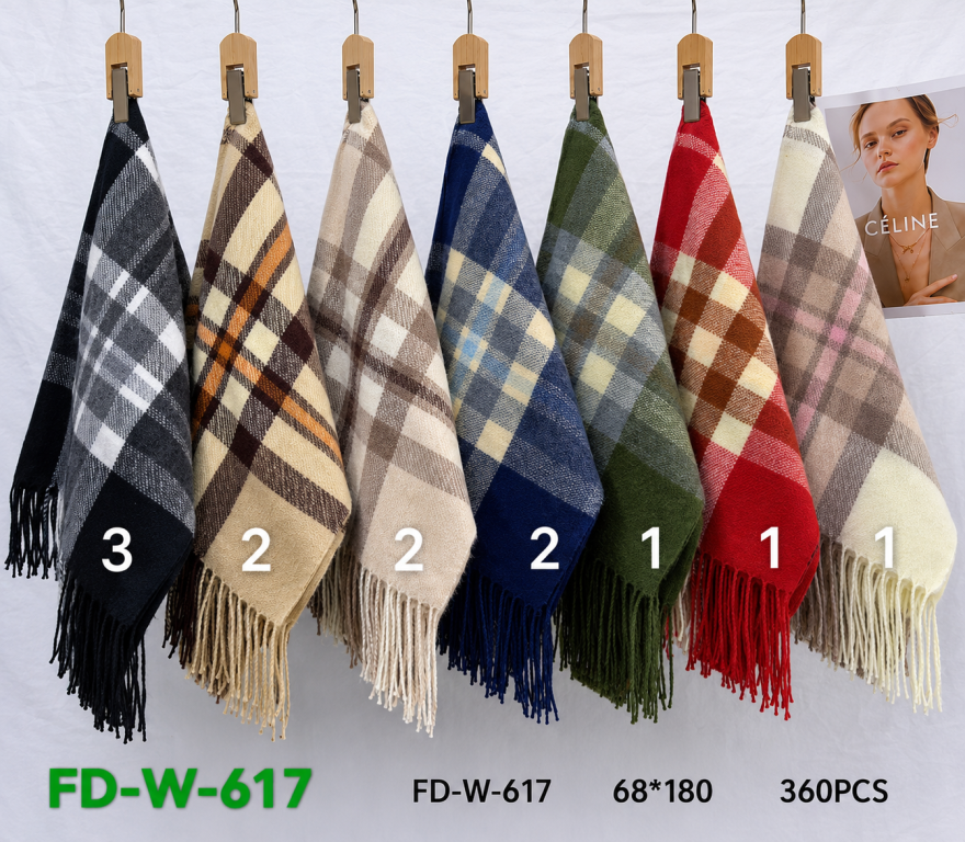 G Cachecol Modelo FD-W-617 Diversas Cores Pac C/12 UN, Colocar no Carrinho Somente Multiplos do Pac.