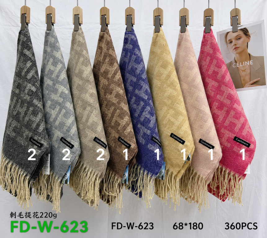 G Cachecol Modelo FD-W-623 Diversas Cores Pac C/12 UN, Colocar no Carrinho Somente Multiplos do Pac.