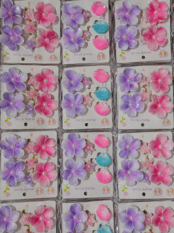 H Brisilhas Flor+Perola e Conchas Modelo 3603216-1-5 Pac C/12 UN,  Colocar no Carrinho Somente Multiplos do Pac.