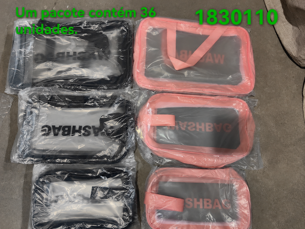H Necesseire Modelo 1830110 C/36UN Div.Tamanhos e Cores Pac C/12 UN, Colocar no Carrinho Somente Multiplos do Pac.