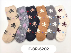 J - Meia Feminina Soft Sweet Bow F-BR-6202 Diversas Cores Pac C/12, Colocar no Carrinho Somente Multiplos
