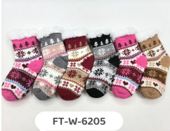 J - Meia Infantil Peluciada Inverno Nórdico FT-W-6205 Diversas Cores Pac C/12, Colocar no Carrinho Somente Multiplos