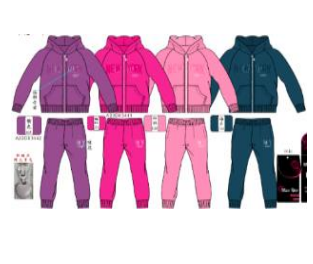 S Conjunto Moleton C/Pelo Fem Inf 100% Poliester Div Cores CX24 UN.  *Coloque No Carrinho Somente Multiplos Da Caixa*
