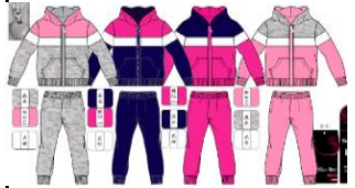 S Conjunto Moleton C/Pelo Fem Inf 100% Poliester Div Cores CX24 UN.  *Coloque No Carrinho Somente Multiplos Da Caixa*