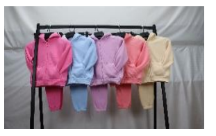 S Conjunto S/Pelo Fem Inf 100% Poliester Div Cores CX30 UN.  *Coloque No Carrinho Somente Multiplos Da Caixa*