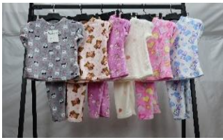 P Conjunto Pijama Fem Inf 100% Poliester Div Cores CX36 UN.  *Coloque No Carrinho Somente Multiplos Da Caixa*