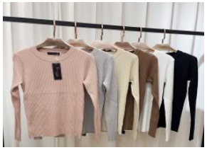 B Blusa Tricot Fem Inf 69,6% Viscose 30,3% Poliester Div Cores CX42UN. *Coloque No Carrinho Somente Multiplos Da Caixa*