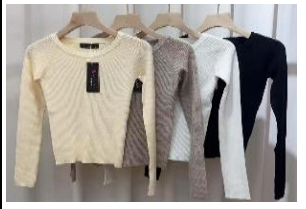 B Blusa Tricot Fem Inf 69,6% Viscose 30,3% Poliester Div Cores CX30UN. *Coloque No Carrinho Somente Multiplos Da Caixa*