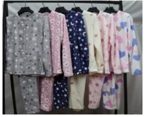 P Pijama Juv 100% Poliester Div Cores CX36 UN.  *Coloque No Carrinho Somente Multiplos Da Caixa*