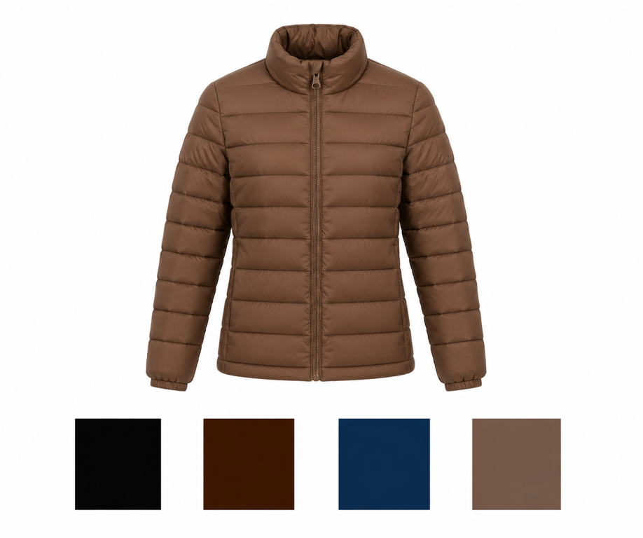 J Jaqueta Puffer Fem Ad 100% Poliester Div Cores CX/15 UN. *Colocar No Carrinho Somente Multiplos Da Caixa*