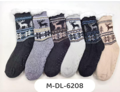 J - Meia Peluciada Inverno Alpino M-DL-6208 Diversas Cores Pac C/12, Colocar no Carrinho Somente Multiplos.