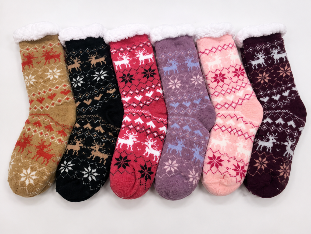 J - Meia Feminina Sonho de Dezembro F-DL-6210 Diversas Cores Pac C/12, Colocar no Carrinho Somente Multiplos.