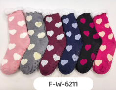 J - Meia Feminina Coração de Algodão F-W-6211 Diversas Cores Pac C/12, Colocar no Carrinho Somente Multiplos.