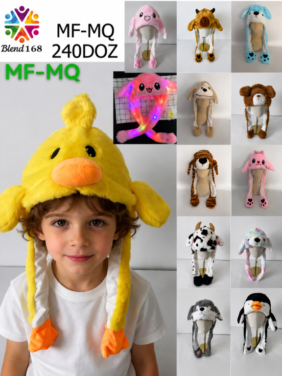 F Gorro Infantil Animalzinho que Mexe as Orelhas MF-MQ Diversas Cores Pac C/12, Colocar no Carrinho Somente Multiplos.
