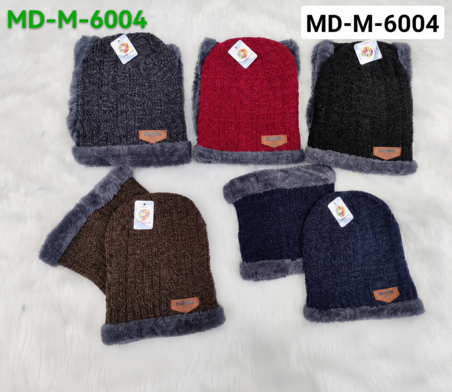 F - Kit Gorro e Cachecol Masculino MD-M6004 Diversas Cores Pac C/12, Colocar no Carrinho Somente Multiplos do Pac.
