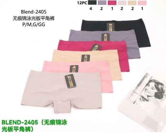 D - Calcinha Feminina Boxer Blend-2405 Diversas Cores Pac C/ 12 UN, Colocar no Carrinho Somente Múltiplos do Pac.