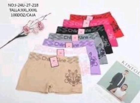 D - Cueca Feminina Boxer J-24U-27-218 Diversas Cores Pac C/12 UN, Colocar no Carrinho Somente Múltiplos do Pac