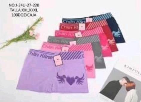 D - Cueca Feminina Boxer J-24U-27-220 Diversas Cores Pac C/12 UN, Colocar no Carrinho Somente Múltiplos do Pac