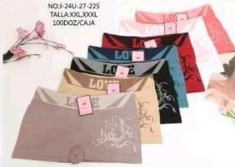 D - Cueca Feminina Boxer J-24U-27-225 Diversas Cores Pac C/12 UN, Colocar no Carrinho Somente Múltiplos do Pac