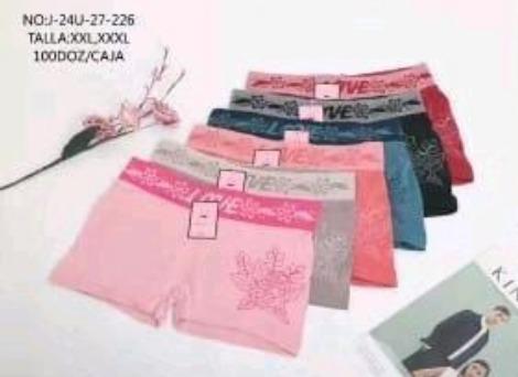D - Cueca Feminina Boxer J-24U-27-226 Diversas Cores Pac C/12 UN, Colocar no Carrinho Somente Múltiplos do Pac