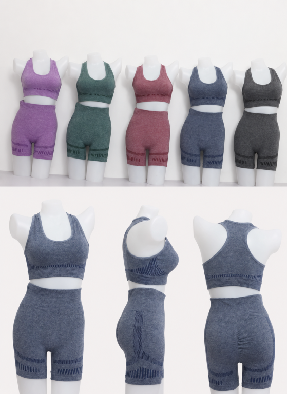 E - Conjunto Fitness Seamless Ref: Y-004 Diversas Cores Pac C/12 CONJ., Colocar no Carrinho Somente