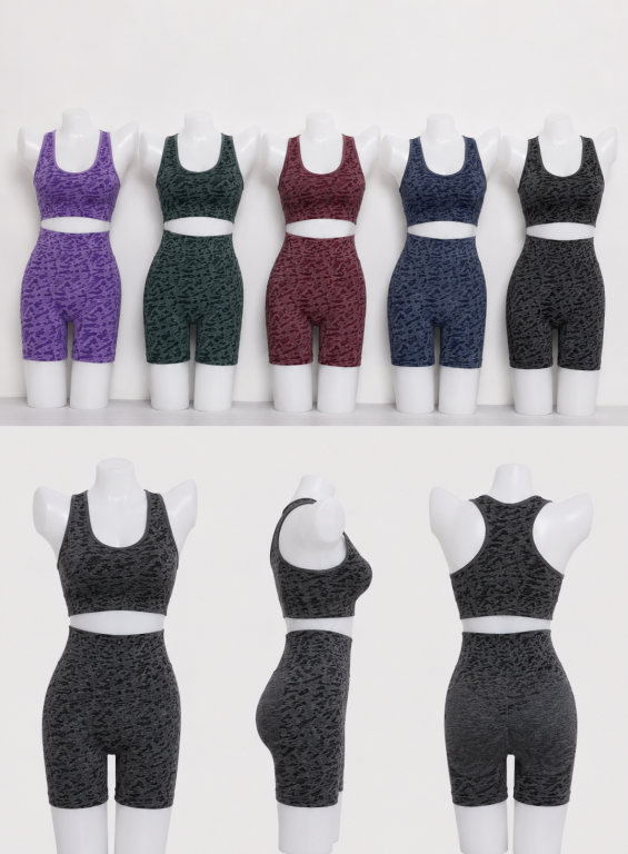 E - Conjunto Fitness Noise Land Ref: Y-015 Diversas Cores Pac C/12 Conj., Colocar no Carrinho Somente Multiplos do Pac.