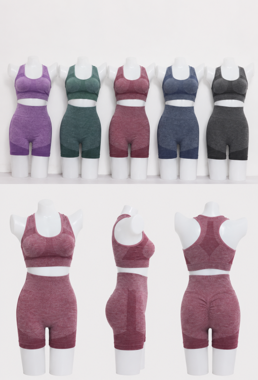 E - Conjunto Fitness Flenk Detail Ref: Y-019 Diversas Cores Pac C/12 Conj., Colocar no Carrinho Somente Multiplos do Pac