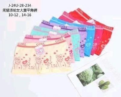 D - Cueca Feminina Infantil Boxer J-24U-28-234 Diversas Cores Pac C/12 UN, Colocar no Carrinho Somente Múltiplos do Pac
